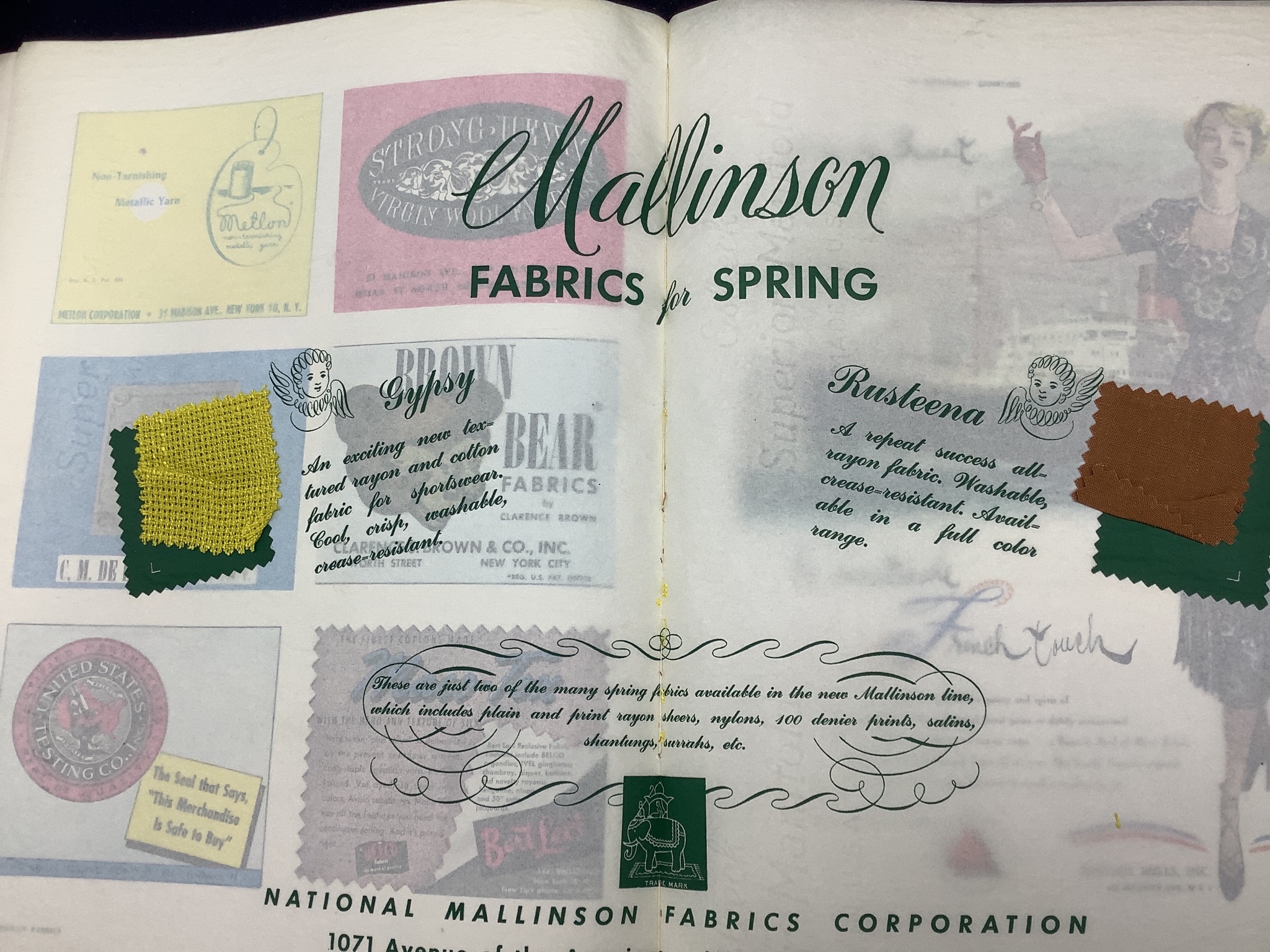 American Fabrics, 37 magazines from 1948-1961, all containing swatches of fabric